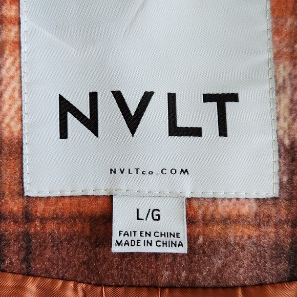 Womens NVLT ANTHROPOLOGIE Plaid Print Overcoat Size Large - Picture 7 of 8